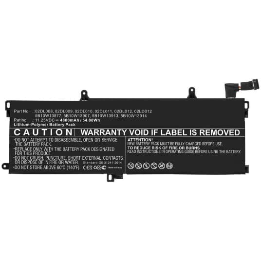 Coreparts - Batteri Til Bærbar Pc - Litiumpolymer - 4800 Mah - 54 Wh - Svart - For Lenovo Thinkpad T590 20N4