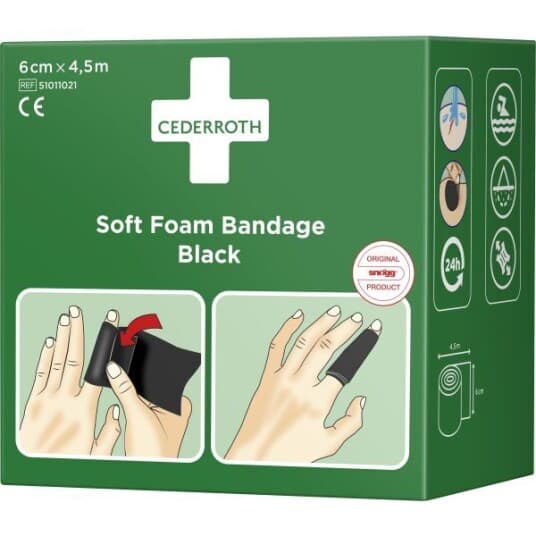 Cederroth Soft Foam Bandage Sort 6X450cm