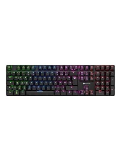 Sharkoon Purewriter Rgb - Tastatur - Bakgrunnsbelyst - Usb - Fransk - Tastsvitsj: Kailh Red - Svart