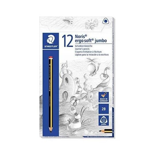 Staedtler Noris Ergosoft 153, 2B, Svart, Gult, 3 Mm, 12 Stykker