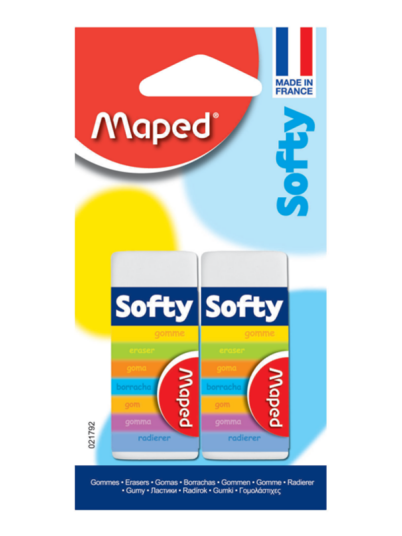 Maped Eraser Maped Softy 2 Pieces Blister