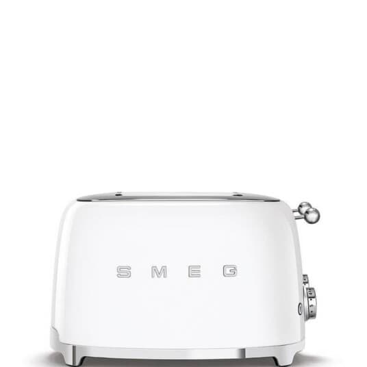 Smeg 50’S Style Brødrister Tsf03wheu (Hvit), 4 Skiver, Hvit, Stål, Knapper, Nivå, Rotasjon, 50''S Style, China